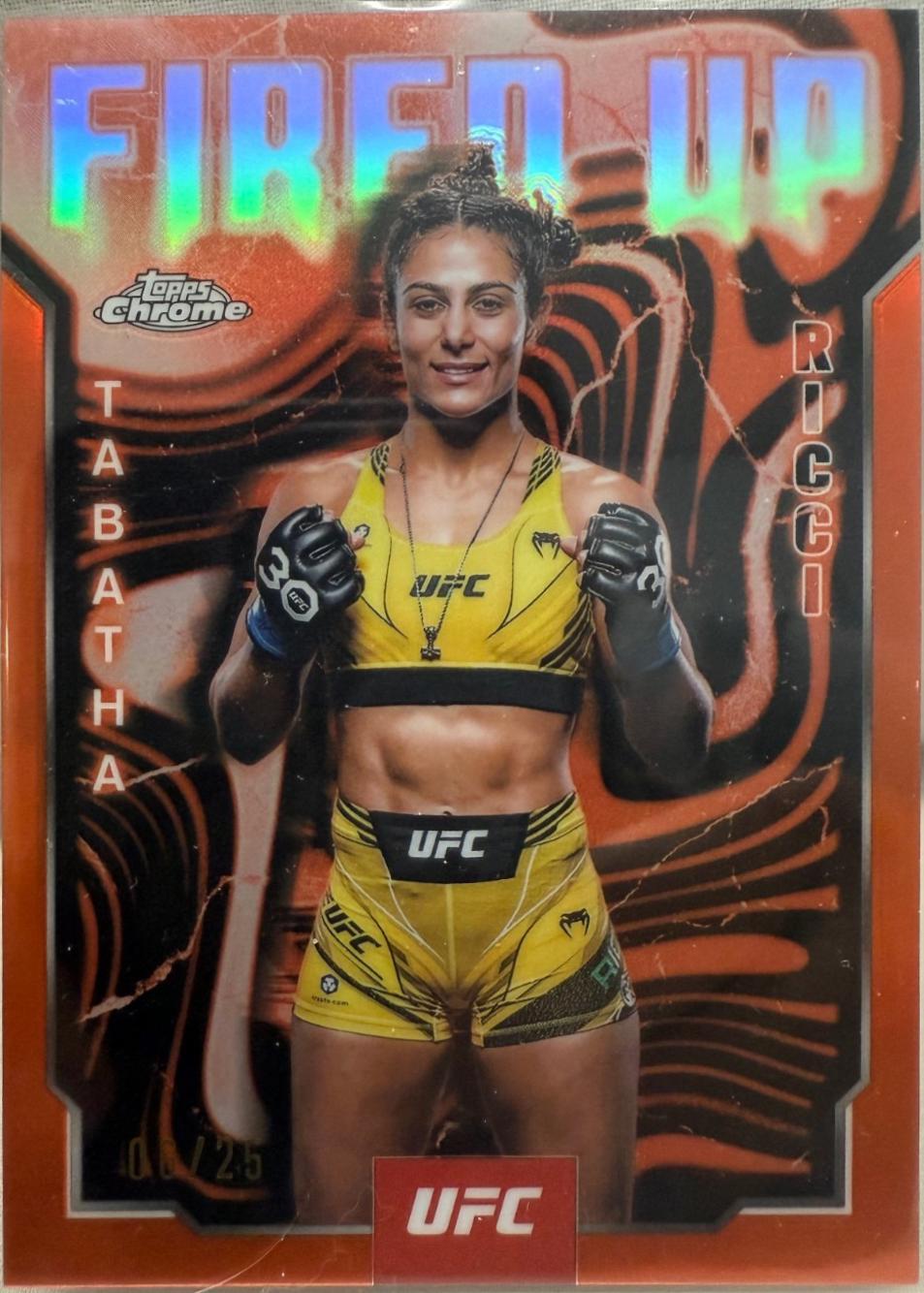 Tabatha Ricci 2025 Topps Chrome UFC Fired Up #FUP-22 Orange