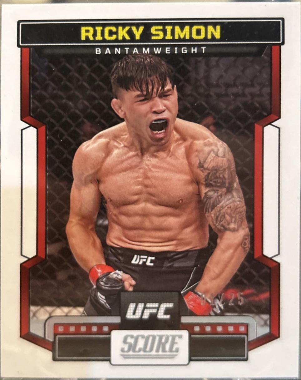 Ricky Simon 2023 Panini Chronicles UFC Base Score #191 Platinum