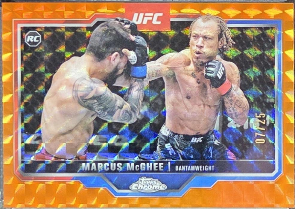 Marcus McGhee 2025 Topps Chrome UFC Base #121 Orange Geometric Refractor