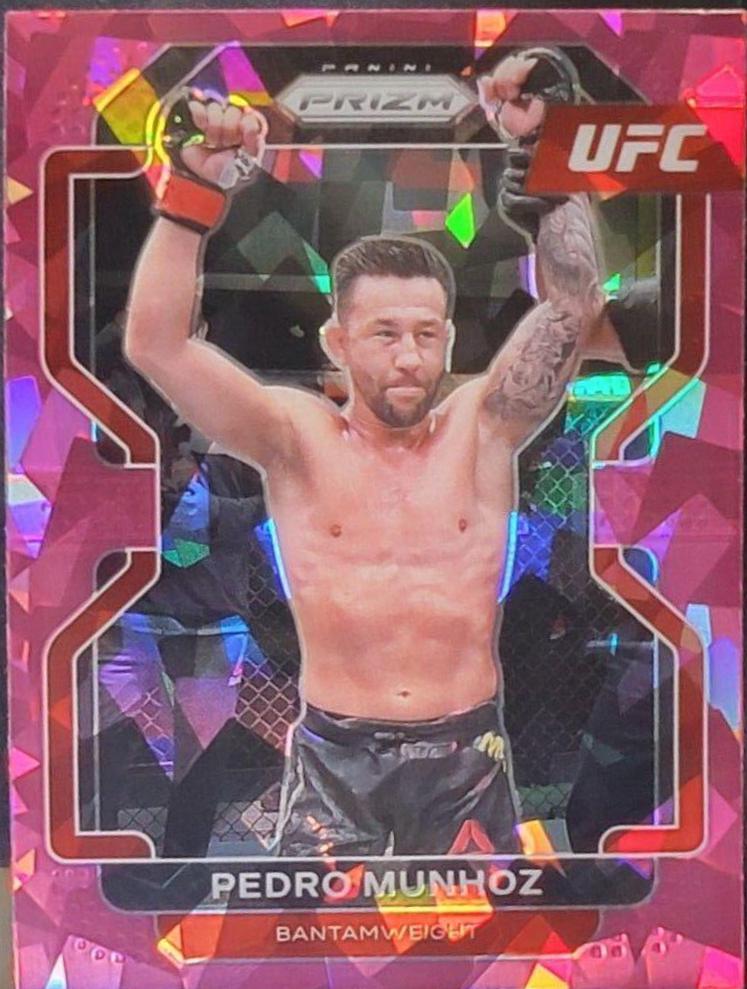 Pedro Munhoz 2022 Panini Prizm UFC Base #180 Pink Ice