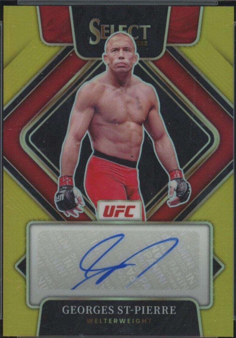 Georges St-Pierre 2022 Panini Select UFC Signatures #35 Gold