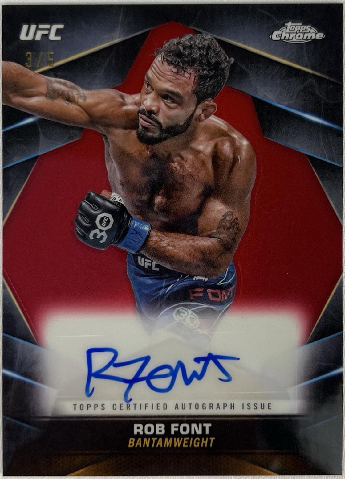 Rob Font 2024 Topps Chrome UFC Chrome Veteran Autographs #CVA-RFO Red Refractor