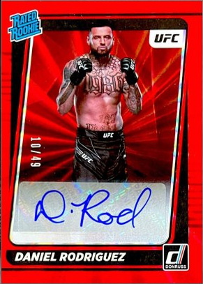 Daniel Rodriguez 2022 Panini Donruss UFC Rated Rookies Signatures #203 Holo Black Laser