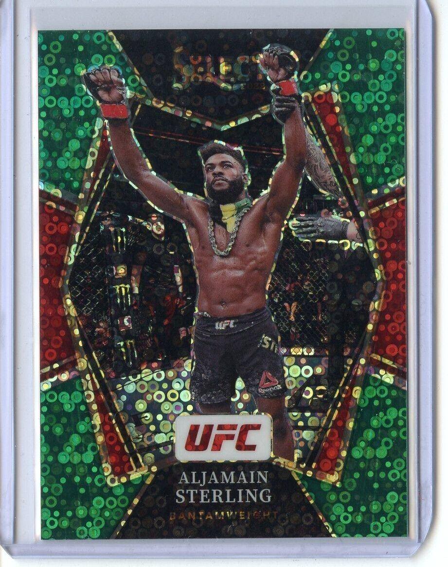 Aljamain Sterling 2022 Panini Select UFC Premier Level #153 Green Disco