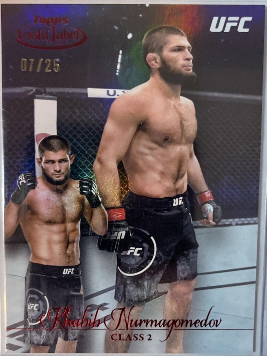 Khabib Nurmagomedov 2024 Topps Gold Label UFC Base Class II #25 Red