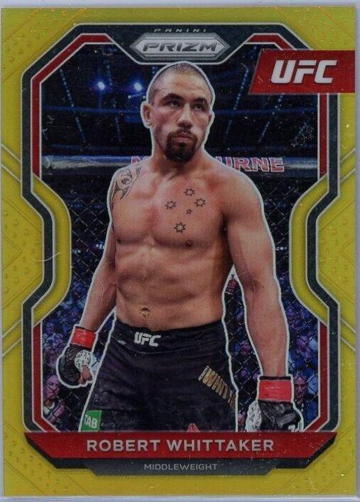 Robert Whittaker 2021 Panini Prizm UFC Base #11 Gold