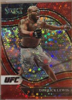 Derrick Lewis 2021 Panini Select UFC Octagonside #269 Red Disco