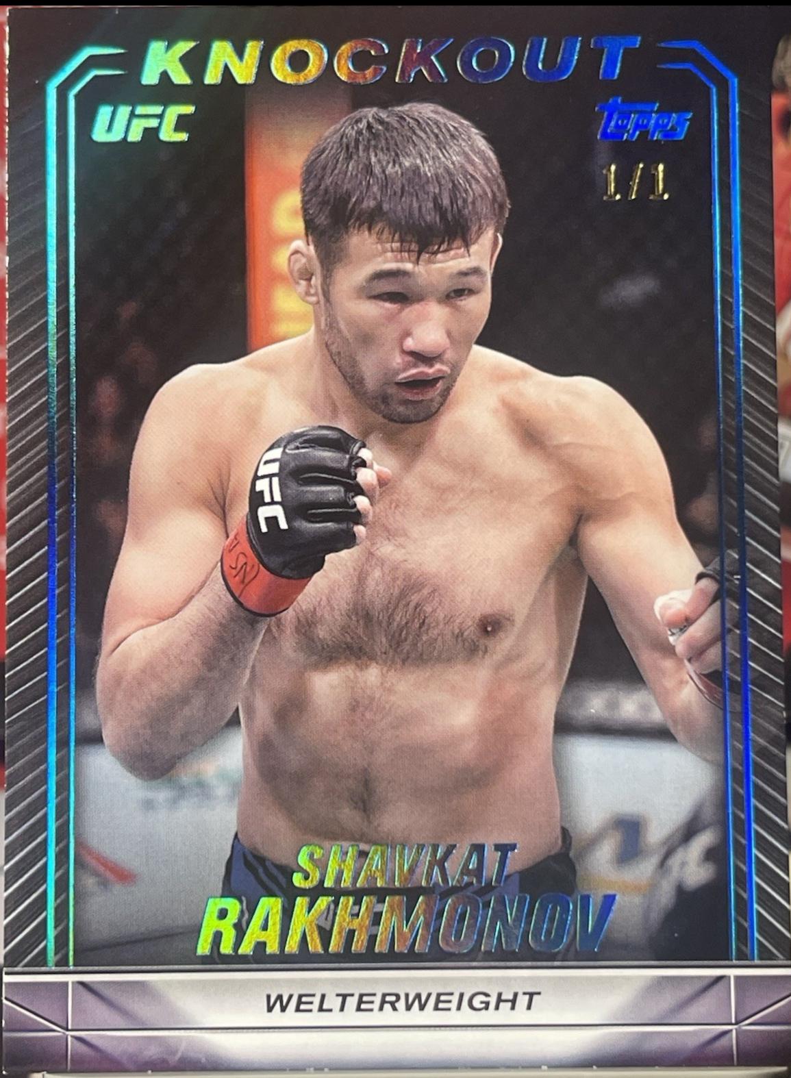 Shavkat Rakhmonov 2024 Topps Knockout UFC Base #63 Platinum