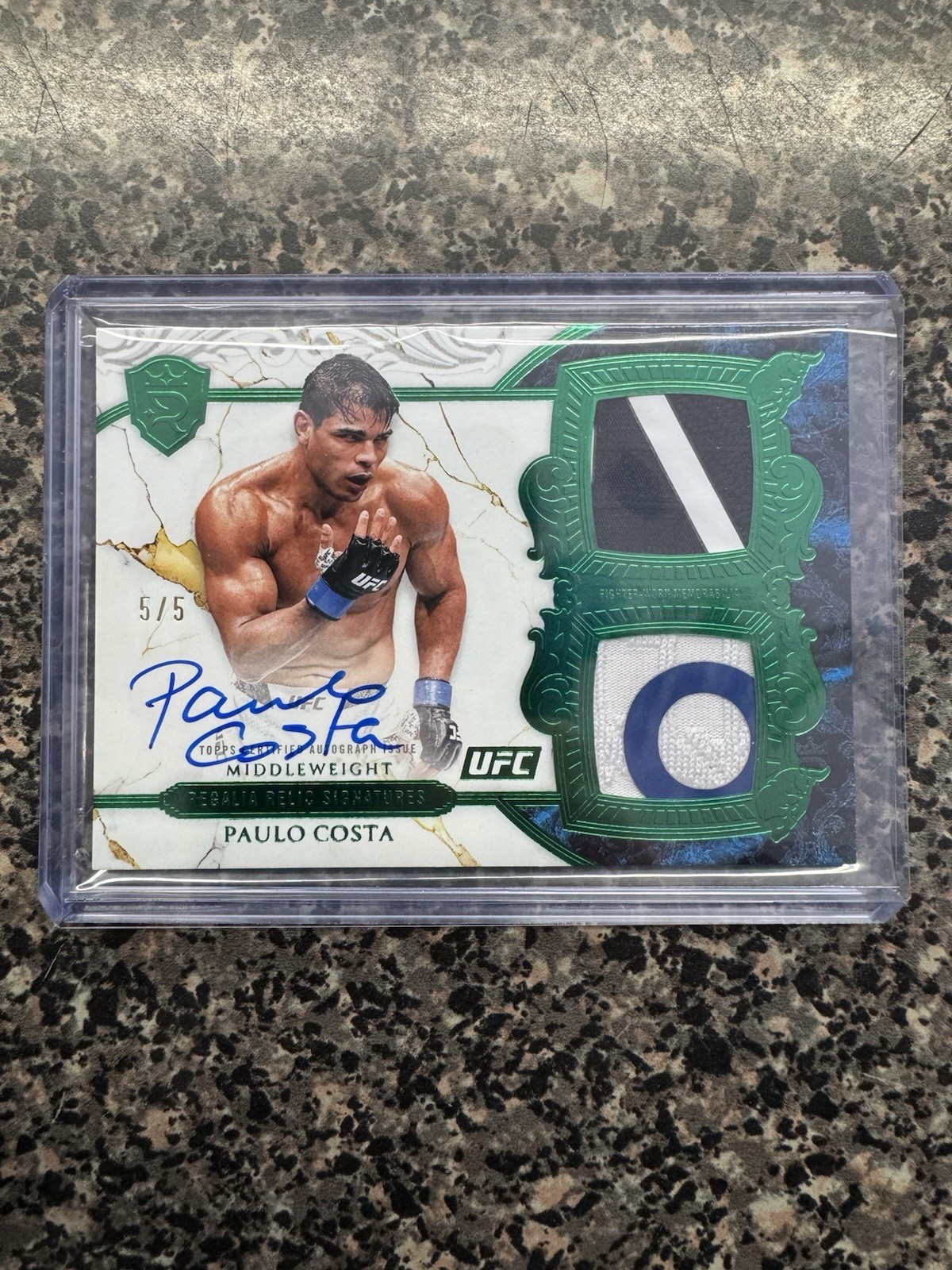 Paulo Costa 2025 Topps Royalty UFC Regalia Relic Signatures #RRS-PC Platinum