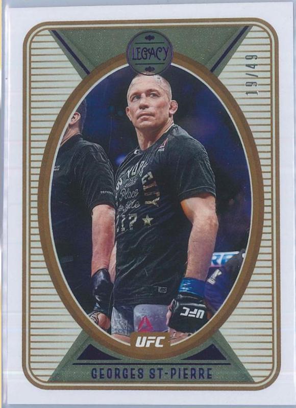 Georges St-Pierre 2022 Panini Chronicles UFC Base Legacy #141 Purple