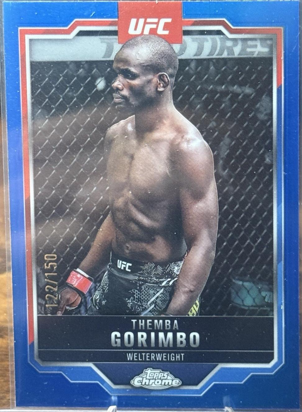 Themba Gorimbo 2025 Topps Chrome UFC Base #164 Blue Refractor