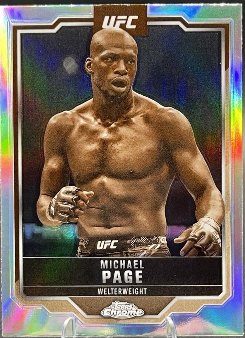 Michael Page 2025 Topps Chrome UFC Base #167 Sepia Refractor