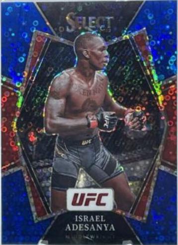 Israel Adesanya 2022 Panini Select UFC Premier Level #121 Blue Disco