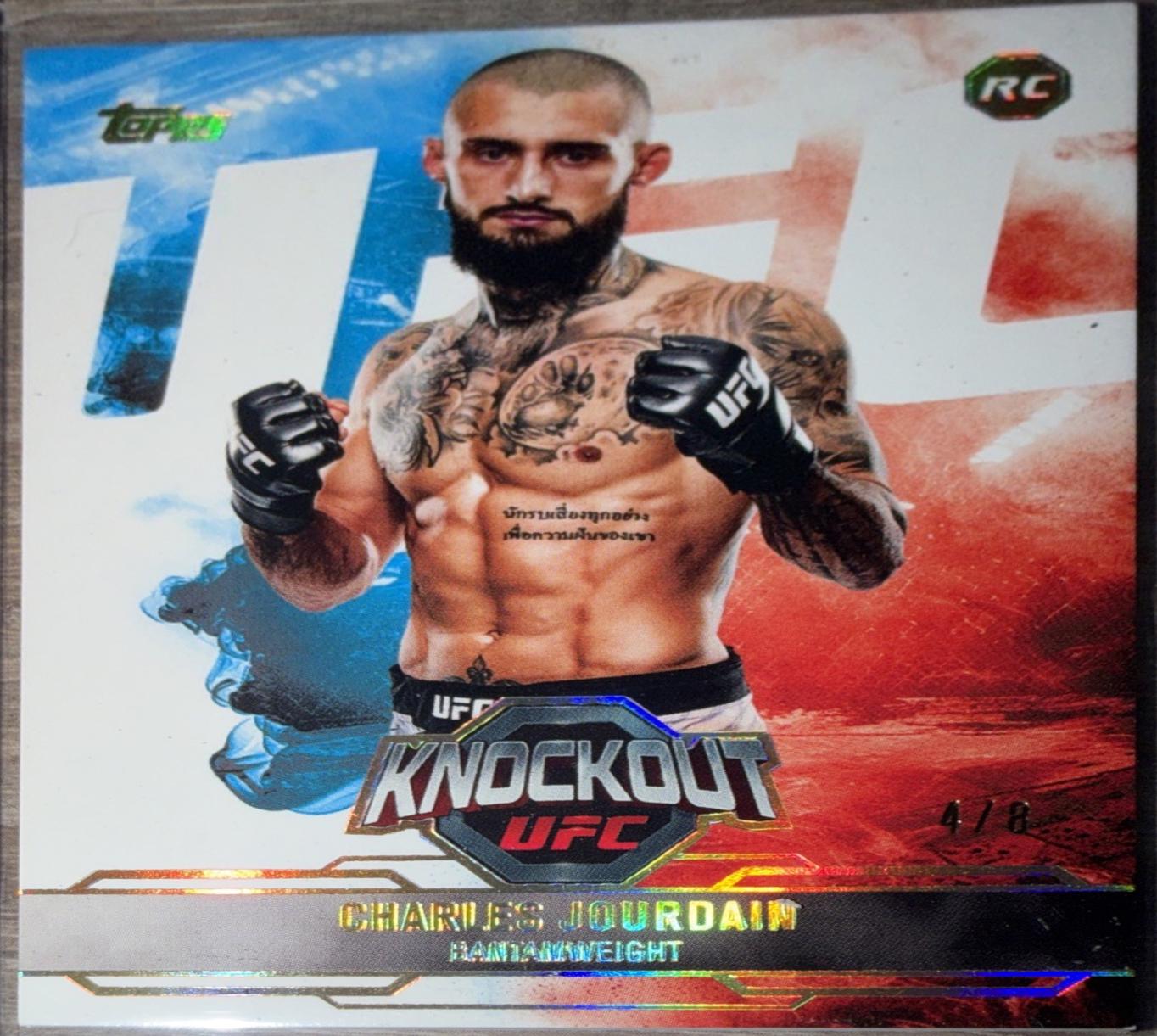 Charles Jourdain 2025 Topps Knockout UFC Base #49 Holo Gold