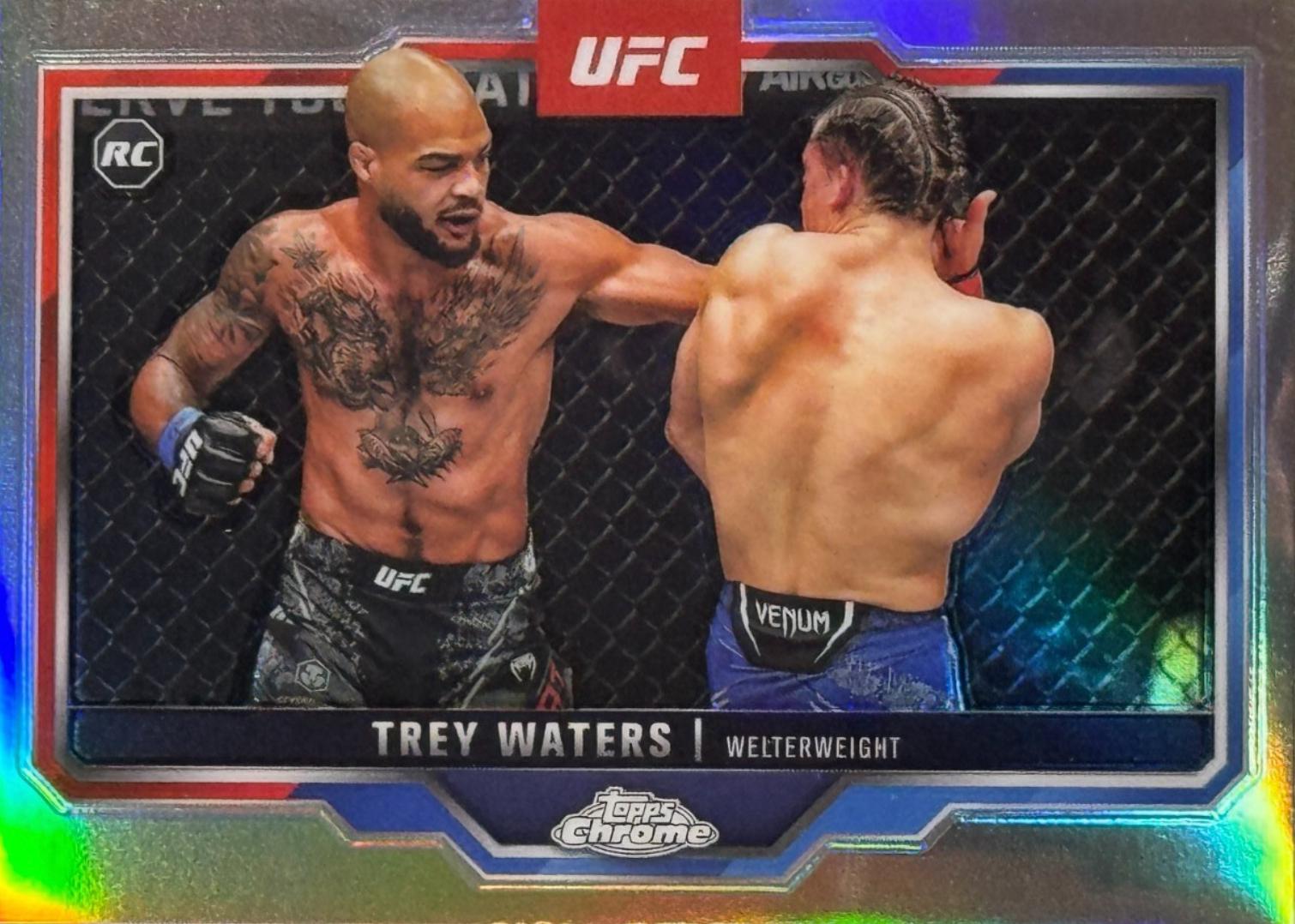 Trey Waters 2025 Topps Chrome UFC Base #48 Refractor