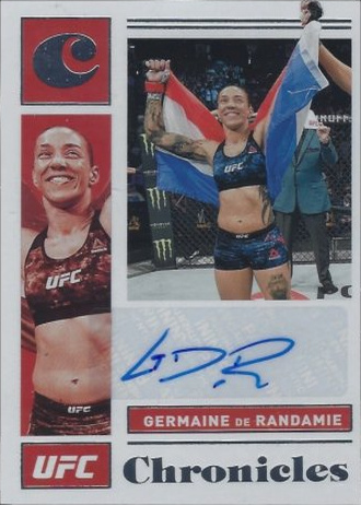 Germaine de Randamie 2021 Panini Chronicles UFC Chronicles Signatures #2 Red