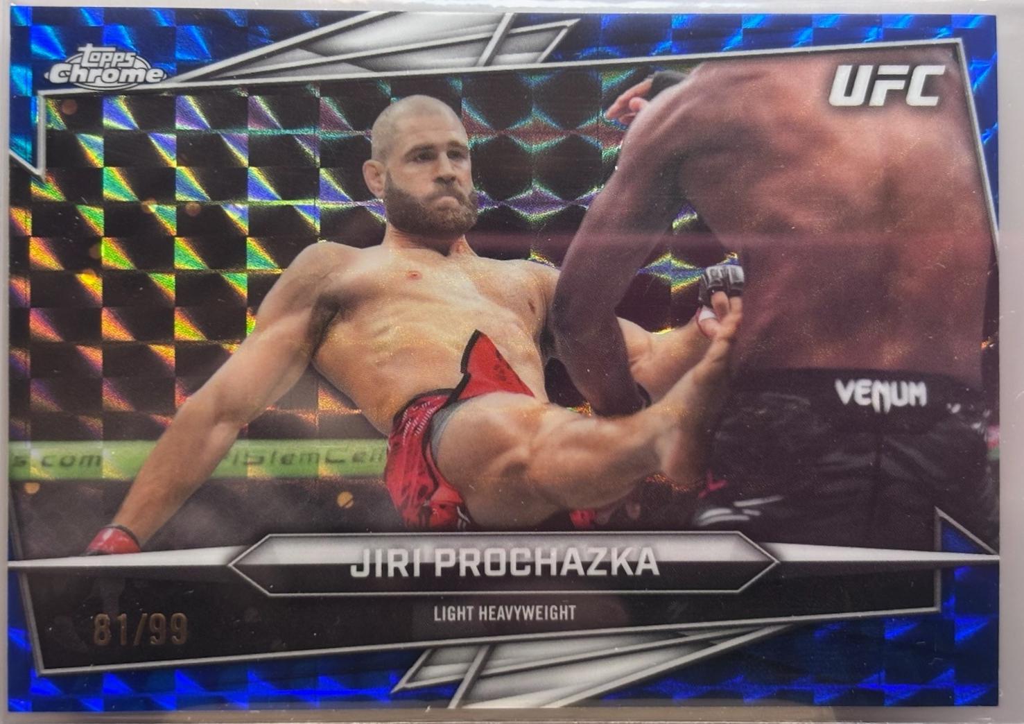 Jiri Prochazka 2026 Topps Chrome UFC Base #42 Blue Geometric Refractor