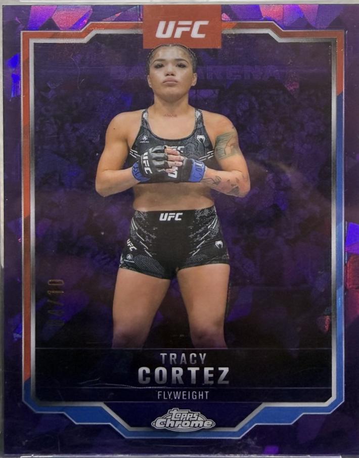 Tracy Cortez 2025 Topps Chrome Sapphire UFC Base Sapphire #134 Orange Sapphire
