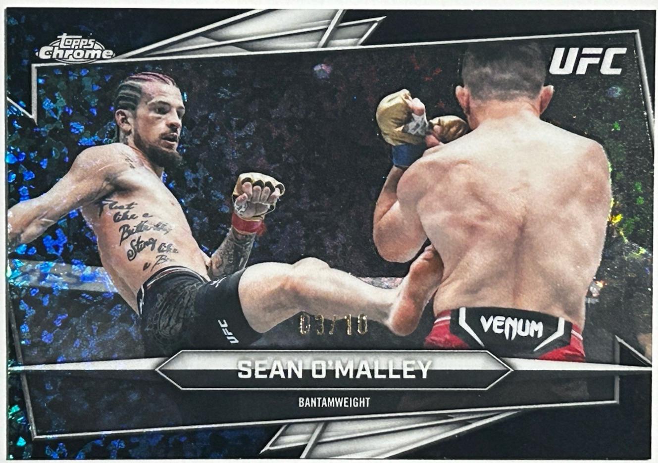 Sean O'Malley 2026 Topps Chrome UFC Base #200 Black Mini Diamonds Refractor