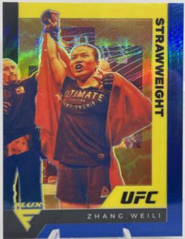 Zhang Weili 2021 Panini Chronicles UFC Base Flux #242 Asia Gold