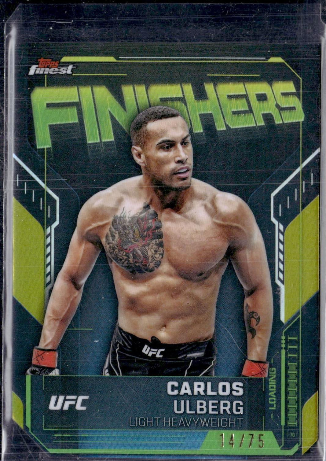 Carlos Ulberg 2025 Topps Finest UFC Finishers #FN-12 Die-Cut Refractor
