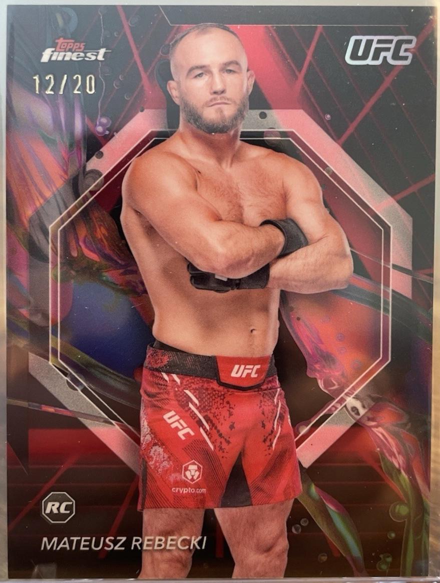 Mateusz Rębecki 2024 Topps Finest UFC Base Common #38 Red Black Vapor Refractor