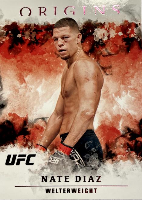 Nate Diaz 2021 Panini Chronicles UFC Base Origins #37 Pink