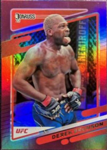 Derek Brunson 2022 Panini Donruss UFC Base #77 Purple Flood
