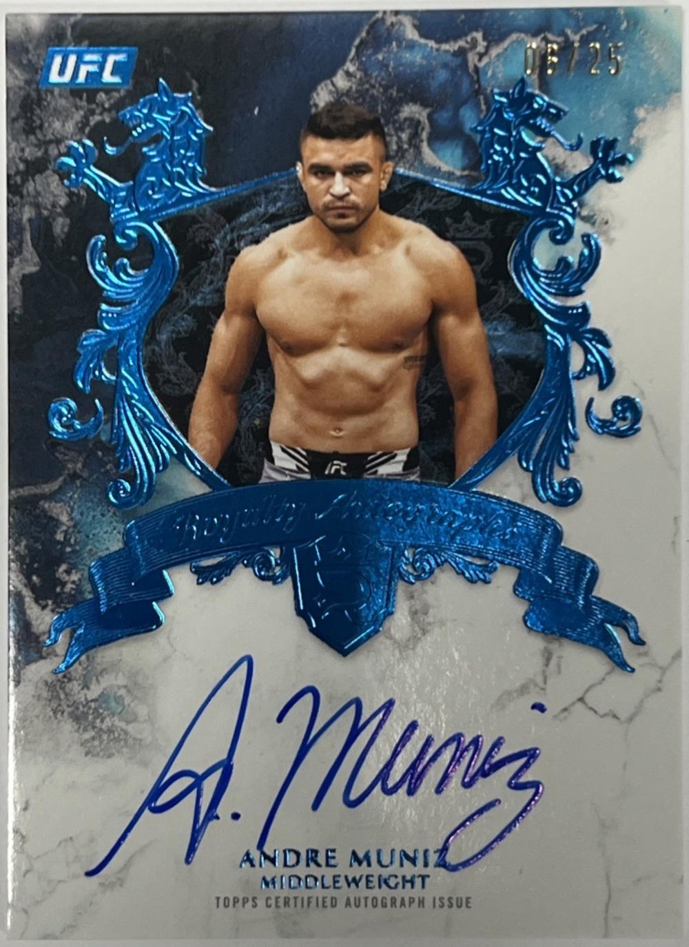 Andre Muniz 2025 Topps Royalty UFC Royalty Autographs #RY-AM Blue