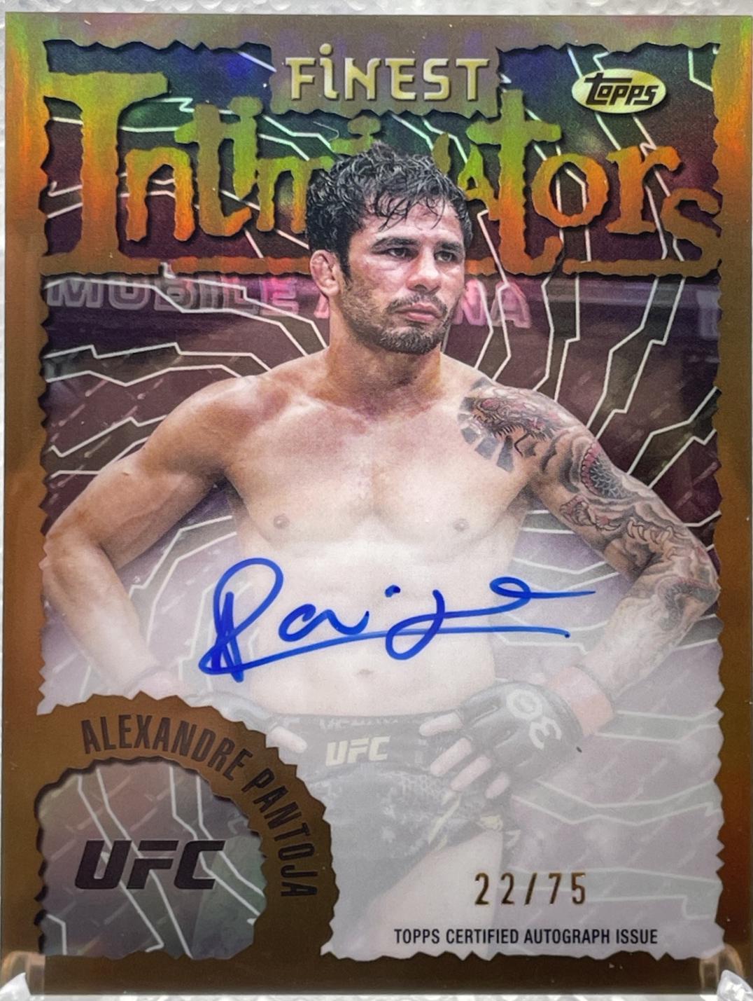 Alexandre Pantoja 2024 Topps Finest UFC Intimidators Autographs #IA-APA Blue Checkerboard Refractor