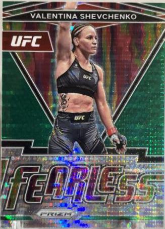 Valentina Shevchenko 2022 Panini Prizm UFC Fearless #10 Green Pulsar