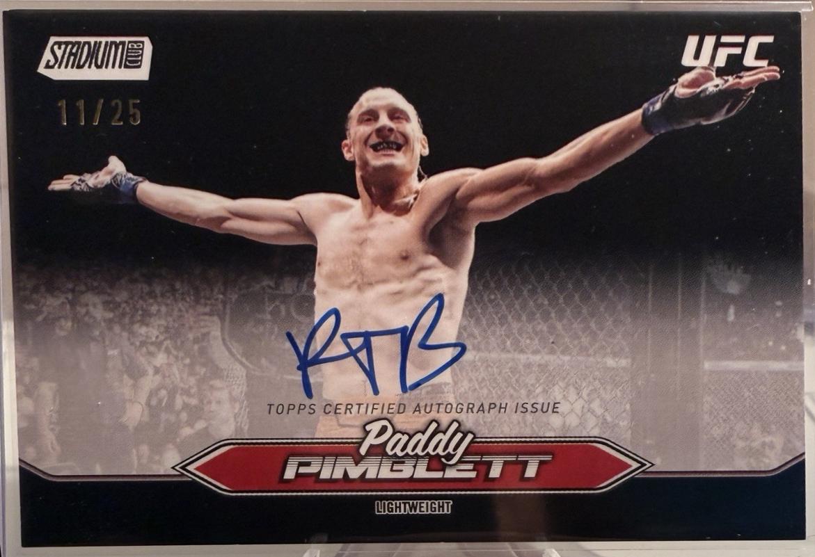 Paddy Pimblett 2025 Topps Stadium Club UFC Base Autographs #BCA-PPT Black