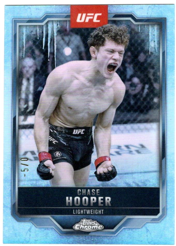 Chase Hooper 2025 Topps Chrome Sapphire UFC Base Sapphire #17 Red Sapphire
