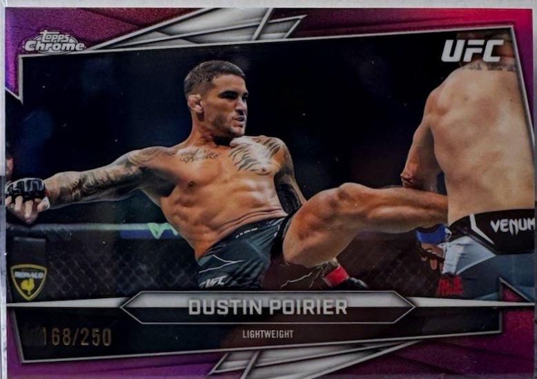 Dustin Poirier 2026 Topps Chrome UFC Base #78 Pink Refractor