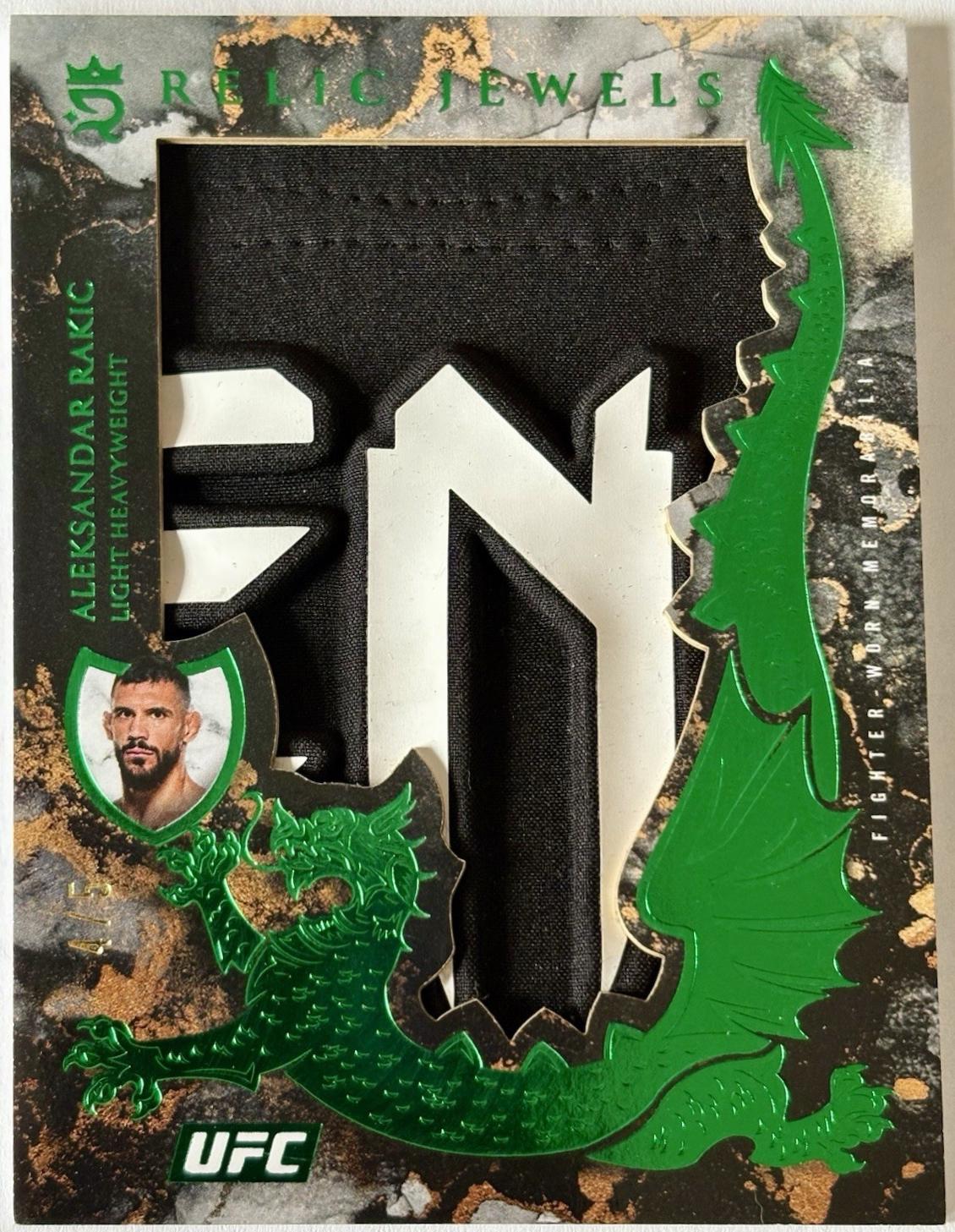 Aleksandar Rakic 2025 Topps Royalty UFC Relic Jewels #RJ-AR Green