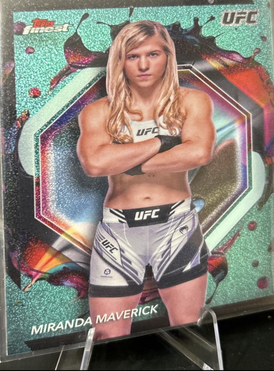 Miranda Maverick 2024 Topps Finest UFC Base Rare #250 Aqua Glitter Refractor