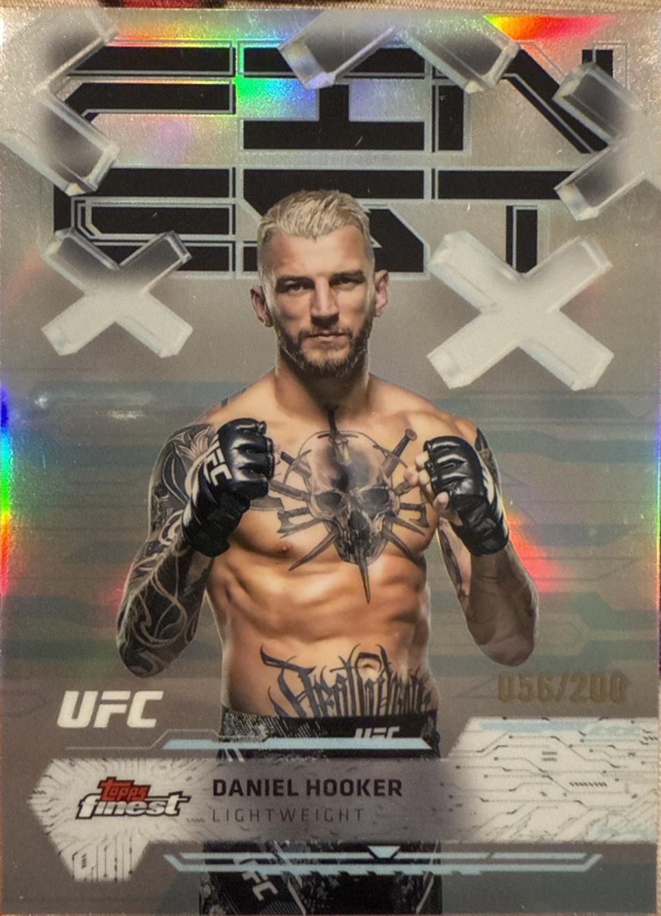 Dan Hooker 2025 Topps Finest UFC Base Common #69 Blue Refractor