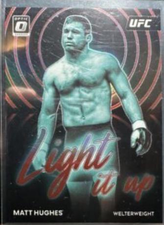 Matt Hughes 2023 Panini Donruss Optic UFC Light It Up #14 Red