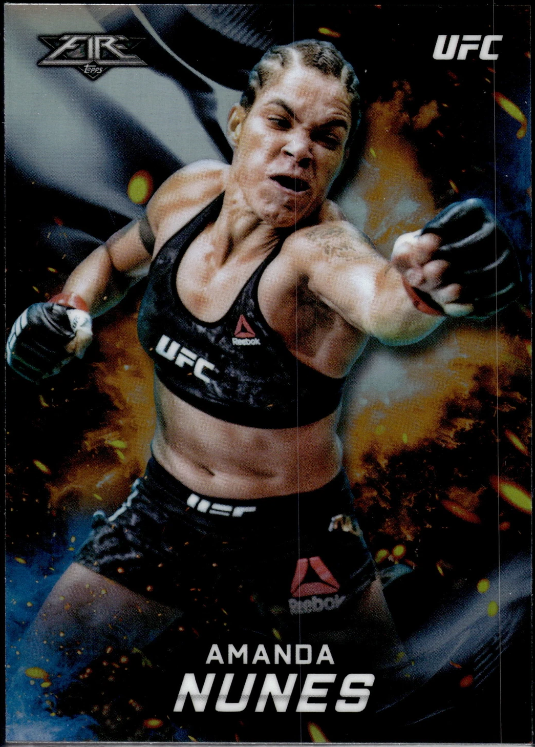 Amanda Nunes 2019 Topps Chrome UFC UFC Fire #UFCF-AN