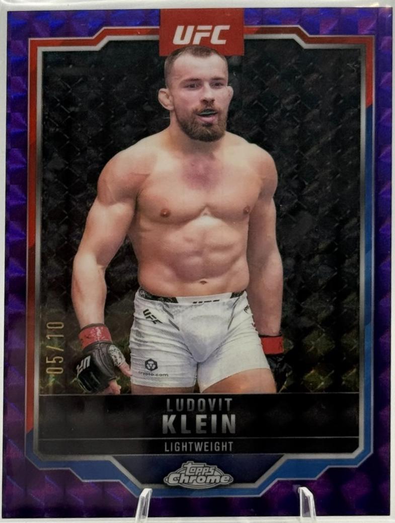 Ludovit Klein 2025 Topps Chrome UFC Base #32 Purple Geometric Refractor