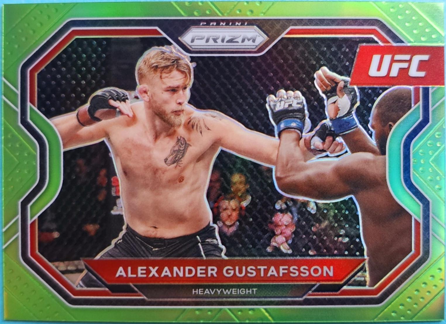 Alexander Gustafsson 2021 Panini Prizm UFC Base #122 Neon Green