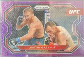 Justin Gaethje 2021 Panini Prizm UFC Base #141 Purple