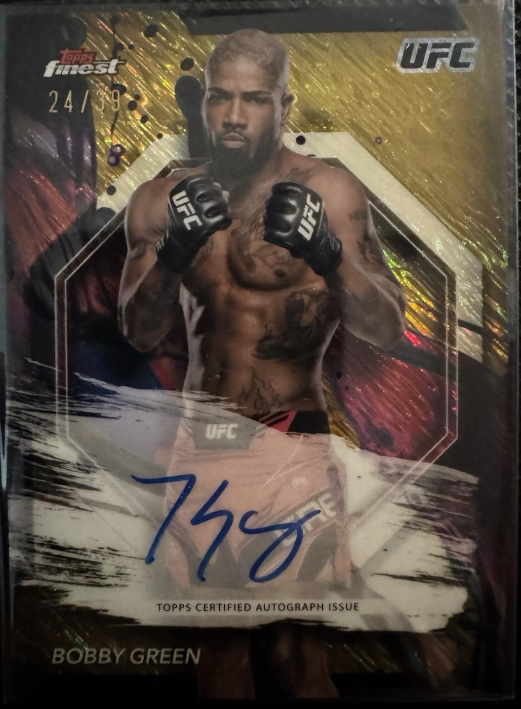 King Green 2024 Topps Finest UFC Finest Autographs #FA-BGN Gold Shimmer Refractor