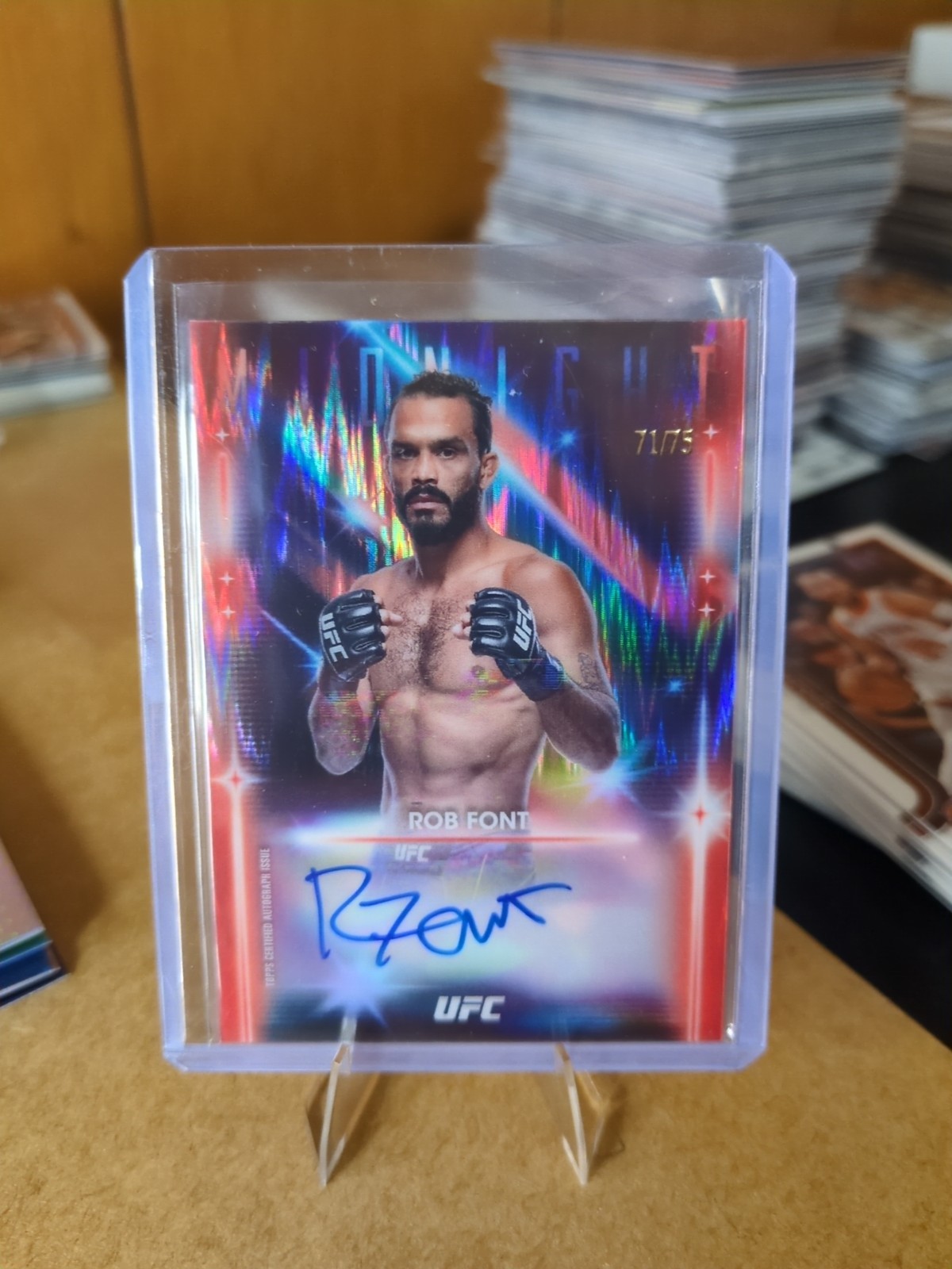Rob Font 2025 Topps Midnight UFC Glimmer Graphs #GRG-RF Dusk