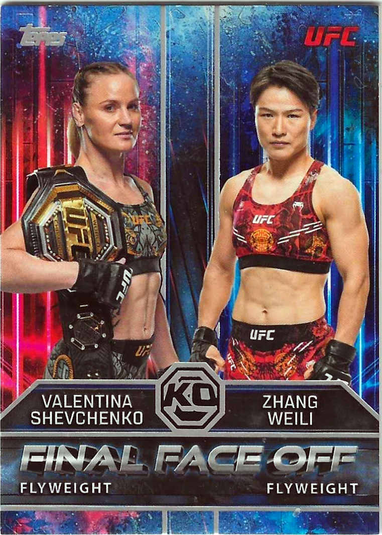 Zhang Weili / Valentina Shevchenko 2026 Topps Knockout UFC Final Face Off #FF-10 Platinum
