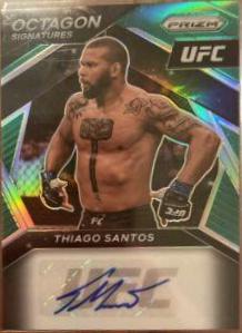 Thiago Santos 2021 Panini Prizm UFC Octagon Signatures #19 Green