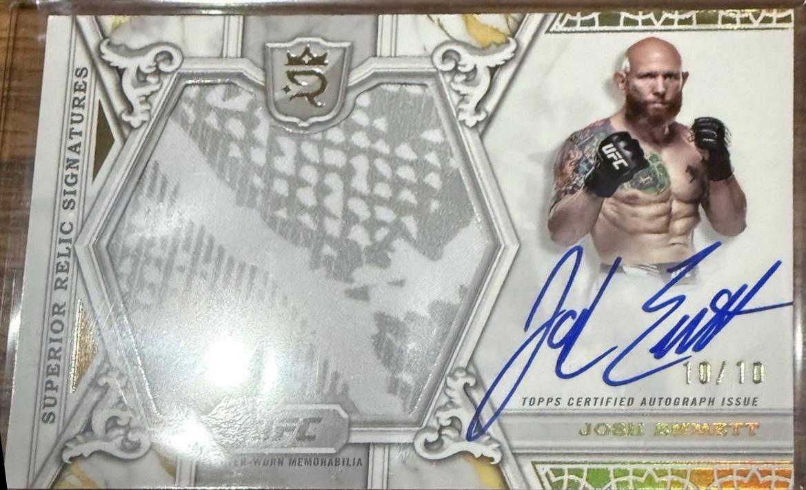 Josh Emmett 2024 Topps Royalty UFC Superior Relic Signatures #SRS-JE Gold