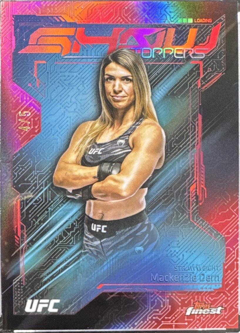 Mackenzie Dern 2025 Topps Finest UFC Showstoppers #SS-10 Red Refractor