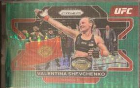 Valentina Shevchenko 2022 Panini Prizm UFC Base #52 Green Pulsar