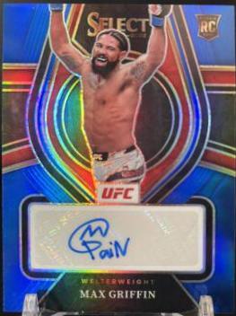 Max Griffin 2022 Panini Select UFC Rookie Signatures #RS-MXG Blue